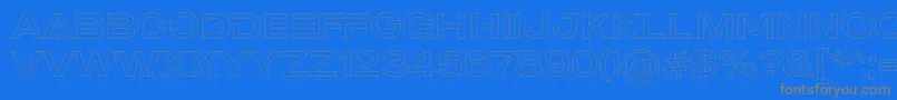 MADE Outer Sans Outline Alt Regular PERSONAL USE Font – Gray Fonts on Blue Background