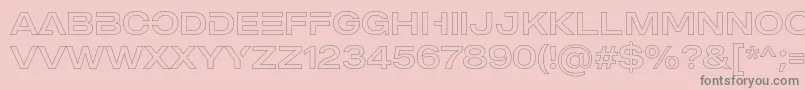 MADE Outer Sans Outline Alt Regular PERSONAL USE Font – Gray Fonts on Pink Background