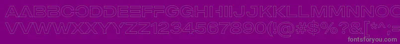 MADE Outer Sans Outline Alt Regular PERSONAL USE Font – Gray Fonts on Purple Background