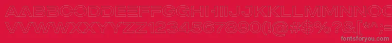 MADE Outer Sans Outline Alt Regular PERSONAL USE Font – Gray Fonts on Red Background