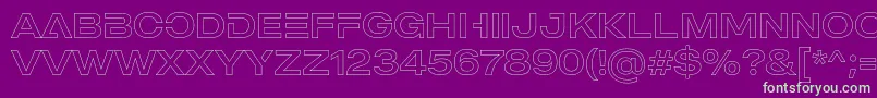 MADE Outer Sans Outline Alt Regular PERSONAL USE Font – Green Fonts on Purple Background