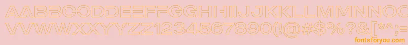 MADE Outer Sans Outline Alt Regular PERSONAL USE Font – Orange Fonts on Pink Background