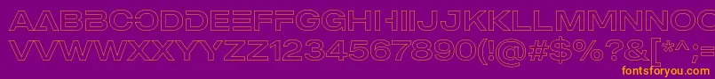 MADE Outer Sans Outline Alt Regular PERSONAL USE Font – Orange Fonts on Purple Background