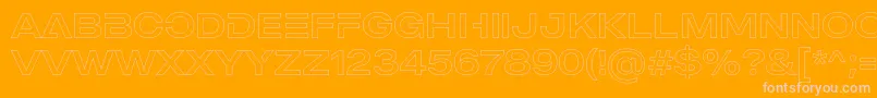 MADE Outer Sans Outline Alt Regular PERSONAL USE Font – Pink Fonts on Orange Background