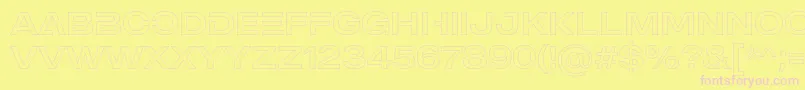 MADE Outer Sans Outline Alt Regular PERSONAL USE Font – Pink Fonts on Yellow Background