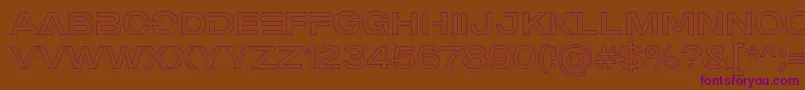 MADE Outer Sans Outline Alt Regular PERSONAL USE Font – Purple Fonts on Brown Background