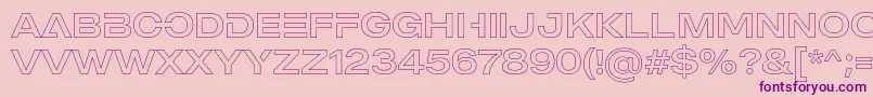 MADE Outer Sans Outline Alt Regular PERSONAL USE Font – Purple Fonts on Pink Background