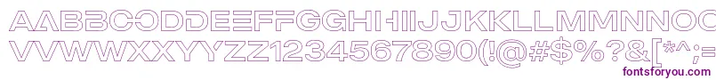 MADE Outer Sans Outline Alt Regular PERSONAL USE Font – Purple Fonts on White Background