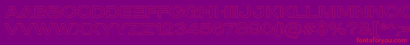 MADE Outer Sans Outline Alt Regular PERSONAL USE Font – Red Fonts on Purple Background