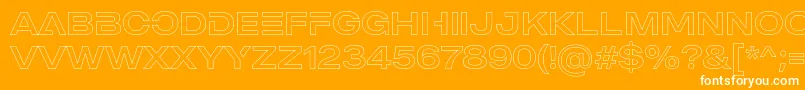 MADE Outer Sans Outline Alt Regular PERSONAL USE Font – White Fonts on Orange Background