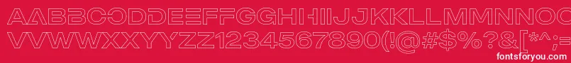 MADE Outer Sans Outline Alt Regular PERSONAL USE Font – White Fonts on Red Background
