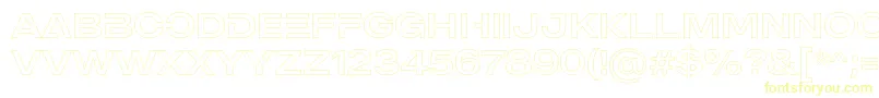 MADE Outer Sans Outline Alt Regular PERSONAL USE Font – Yellow Fonts on White Background