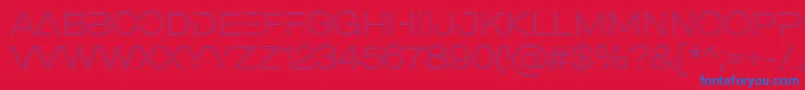 MADE Outer Sans Outline Alt Thin PERSONAL USE Font – Blue Fonts on Red Background