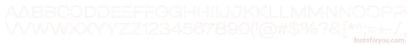MADE Outer Sans Outline Alt Thin PERSONAL USE-Schriftart – Rosa Schriften auf weißem Hintergrund