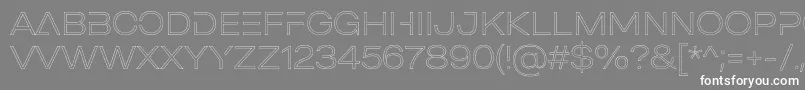 フォントMADE Outer Sans Outline Alt Thin PERSONAL USE – 灰色の背景に白い文字