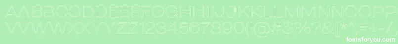 MADE Outer Sans Outline Alt Thin PERSONAL USE Font – White Fonts on Green Background