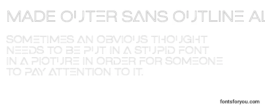 MADE Outer Sans Outline Alt Thin PERSONAL USE Font