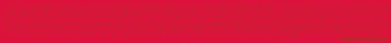 MADE Outer Sans Outline Black PERSONAL USE Font – Brown Fonts on Red Background