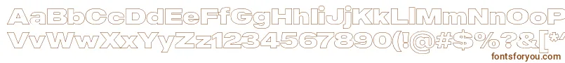 Шрифт MADE Outer Sans Outline Black PERSONAL USE – коричневые шрифты на белом фоне