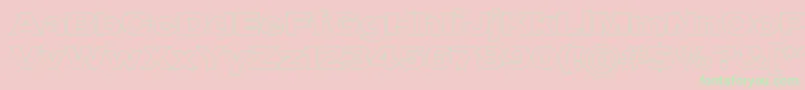 MADE Outer Sans Outline Black PERSONAL USE-Schriftart – Grüne Schriften auf rosa Hintergrund