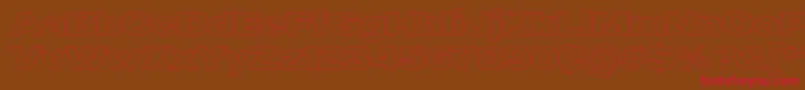 MADE Outer Sans Outline Black PERSONAL USE Font – Red Fonts on Brown Background