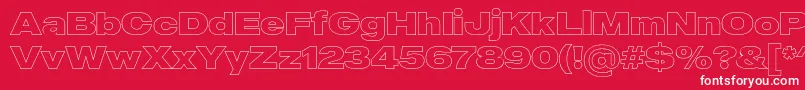 MADE Outer Sans Outline Black PERSONAL USE Font – White Fonts on Red Background