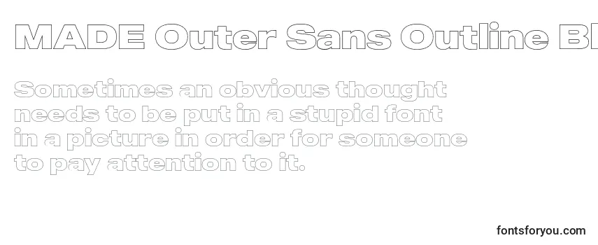 MADE Outer Sans Outline Black PERSONAL USE Font