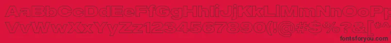 MADE Outer Sans Outline Bold PERSONAL USE Font – Black Fonts on Red Background