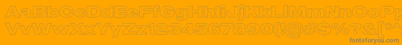 Подробнее о шрифте MADE Outer Sans Outline Bold PERSONAL USE Шрифт MADE Outer Sans Outline Bold PERSONAL USE – серые шрифты на оранжевом фоне