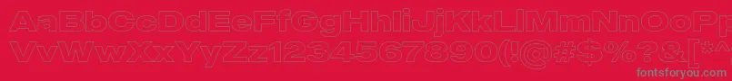 MADE Outer Sans Outline Bold PERSONAL USE Font – Gray Fonts on Red Background
