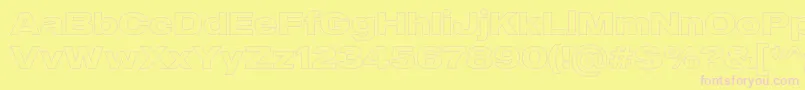 MADE Outer Sans Outline Bold PERSONAL USE Font – Pink Fonts on Yellow Background