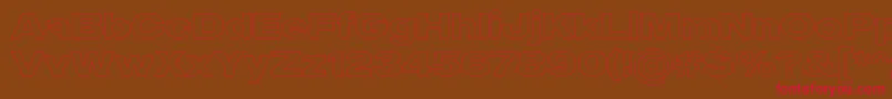 MADE Outer Sans Outline Bold PERSONAL USE Font – Red Fonts on Brown Background
