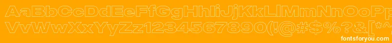 MADE Outer Sans Outline Bold PERSONAL USE Font – White Fonts on Orange Background