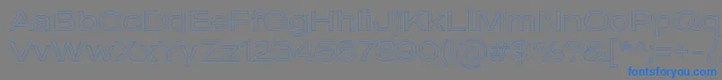 fuente MADE Outer Sans Outline Light PERSONAL USE – Fuentes Azules Sobre Fondo Gris