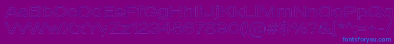 MADE Outer Sans Outline Light PERSONAL USE Font – Blue Fonts on Purple Background