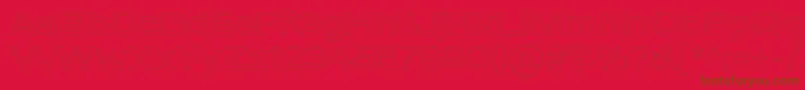 Fonte MADE Outer Sans Outline Light PERSONAL USE – fontes marrons em um fundo vermelho