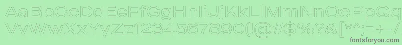 MADE Outer Sans Outline Light PERSONAL USE Font – Gray Fonts on Green Background