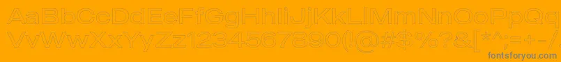 MADE Outer Sans Outline Light PERSONAL USE Font – Gray Fonts on Orange Background