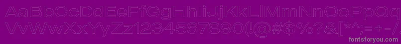 MADE Outer Sans Outline Light PERSONAL USE Font – Gray Fonts on Purple Background