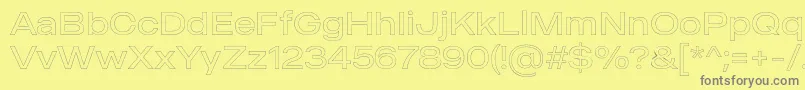 MADE Outer Sans Outline Light PERSONAL USE Font – Gray Fonts on Yellow Background