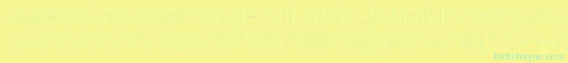 MADE Outer Sans Outline Light PERSONAL USE Font – Green Fonts on Yellow Background