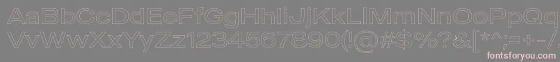 MADE Outer Sans Outline Light PERSONAL USE Font – Pink Fonts on Gray Background