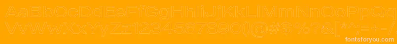 MADE Outer Sans Outline Light PERSONAL USE Font – Pink Fonts on Orange Background