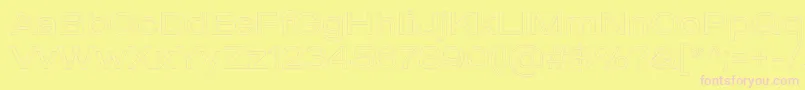 MADE Outer Sans Outline Light PERSONAL USE Font – Pink Fonts on Yellow Background