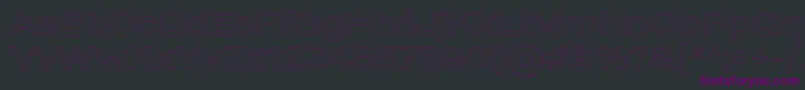 フォントMADE Outer Sans Outline Light PERSONAL USE – 黒い背景に紫のフォント