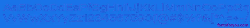 MADE Outer Sans Outline Light PERSONAL USE Font – Purple Fonts on Blue Background