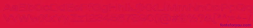 MADE Outer Sans Outline Light PERSONAL USE Font – Purple Fonts on Red Background