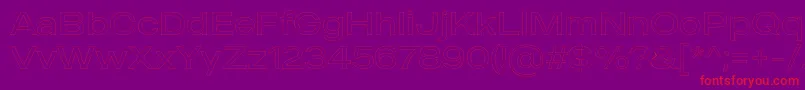 Police MADE Outer Sans Outline Light PERSONAL USE – polices rouges sur fond violet