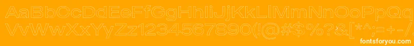 MADE Outer Sans Outline Light PERSONAL USE Font – White Fonts on Orange Background