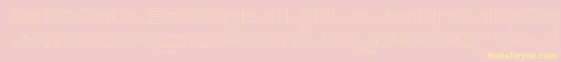 MADE Outer Sans Outline Light PERSONAL USE Font – Yellow Fonts on Pink Background